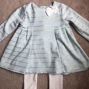 aqua Catherine Malandrino set 9-12 months